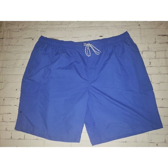 Nwt Foundry Mens 4XL Swim Trunks Blue Elastic Waist & Drawstring - Picture 1 of 2